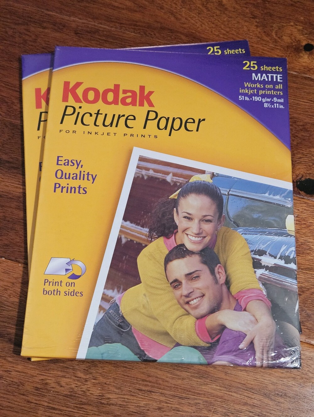 2 NEW Kodak Picture Photo Paper 8.5" x 11" MATTE  51lb 25 Sheets NEW Sealed